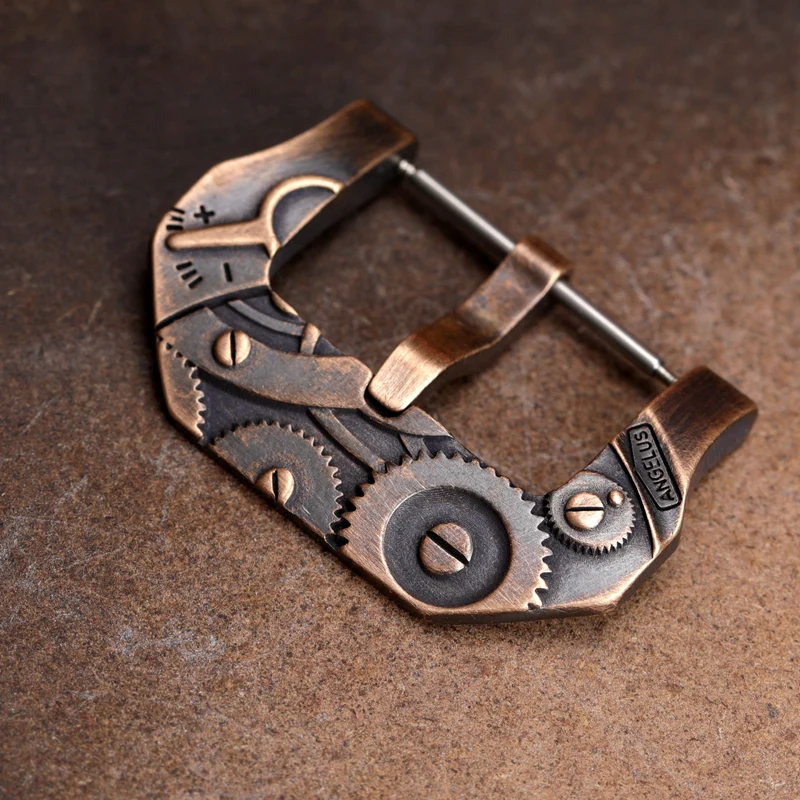 Embossed Aged Bronze Watch Buckle - Image 7