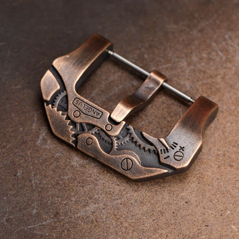 Embossed Aged Bronze Watch Buckle - Image 9