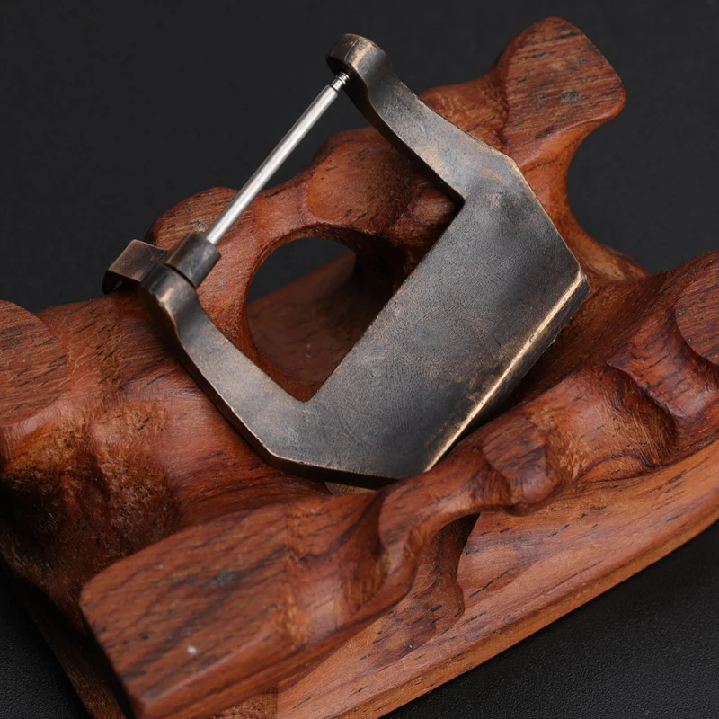 Embossed Skull Design Aged Bronze Watch Clasp - Image 4