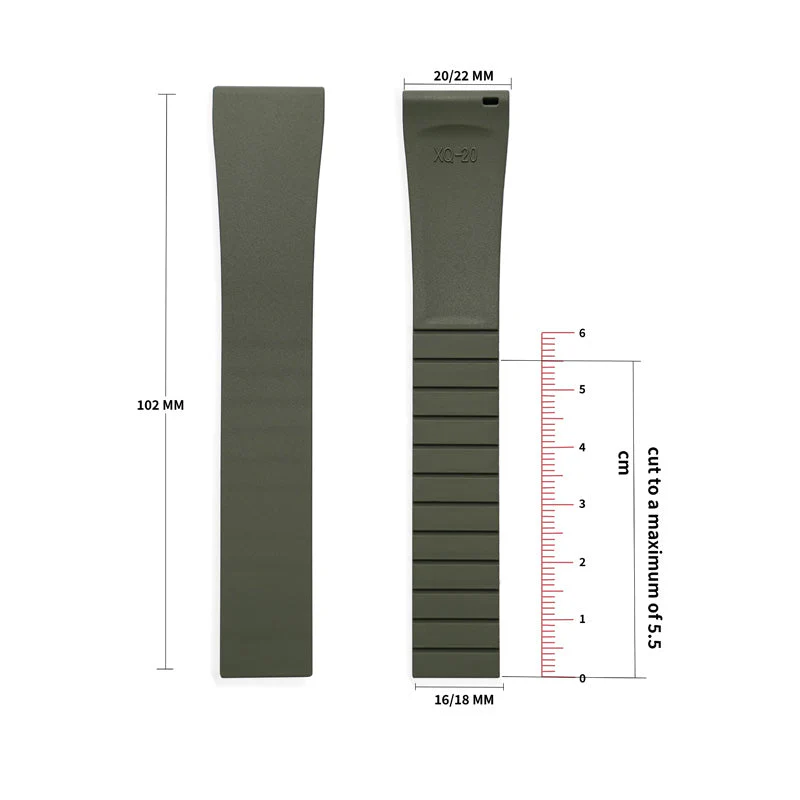 CTS Cut-To-Size FKM Rubber Watch Strap - Image 15
