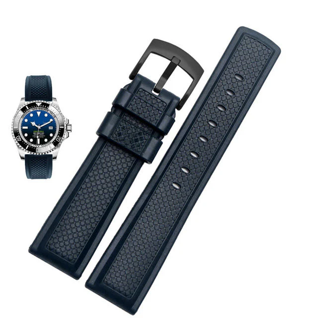FKM Rubber Waffle Watch Strap - Image 11