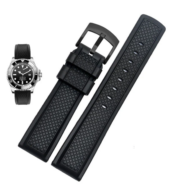 FKM Rubber Waffle Watch Strap - Image 7