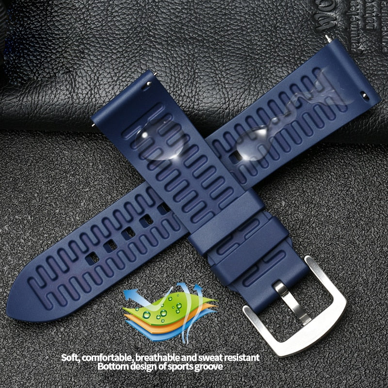 Genuine Fluorine Rubber Quick Release Watch Strap - Image 11