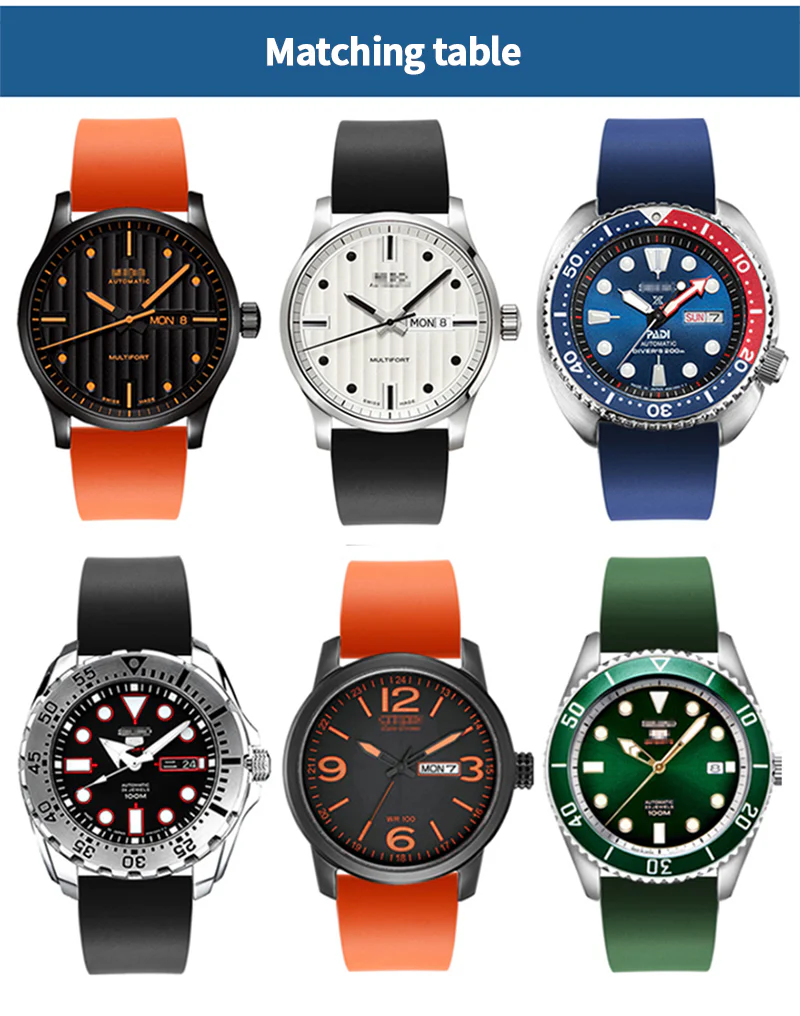 Genuine Fluorine Rubber Quick Release Watch Strap - Image 17
