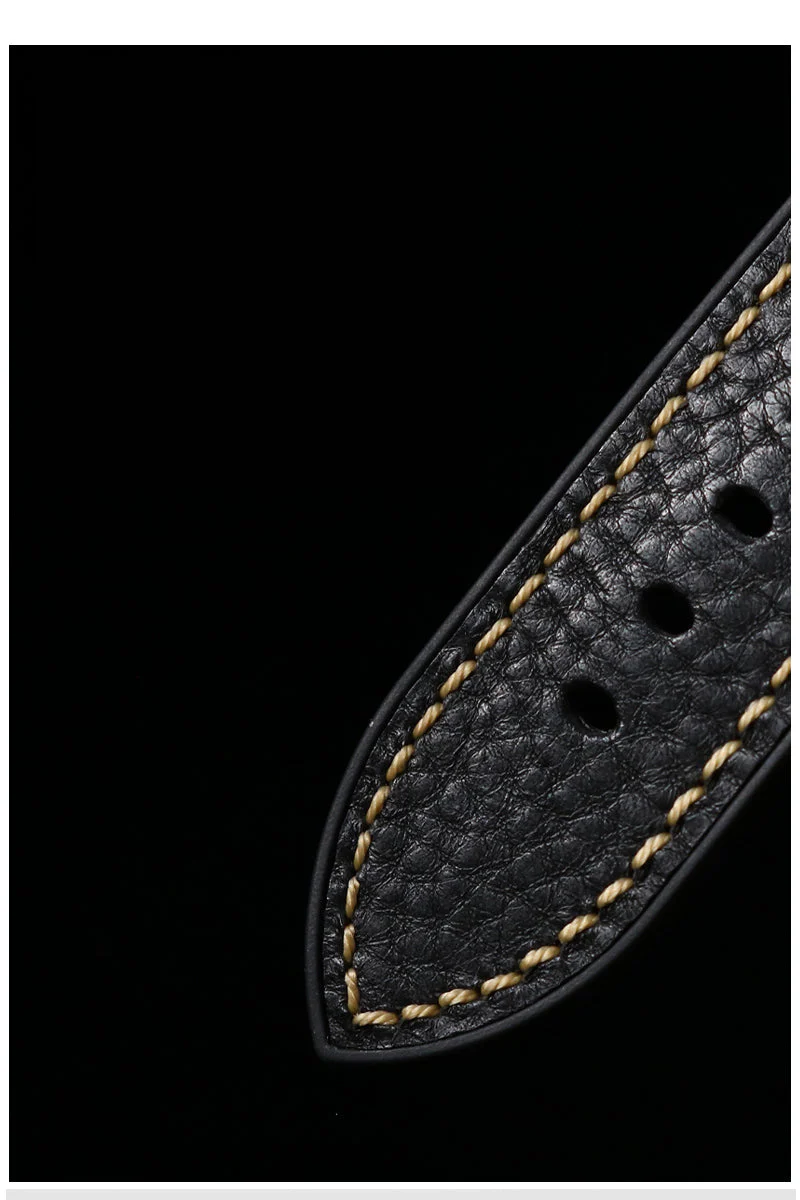 Italian Leather Fluorine Rubber Watch Bands - Image 7