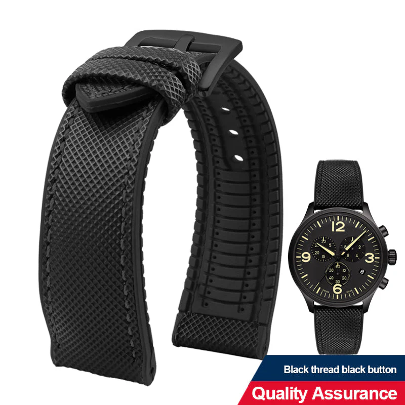 Breathable Rubber Canvas Watch Strap - Image 21