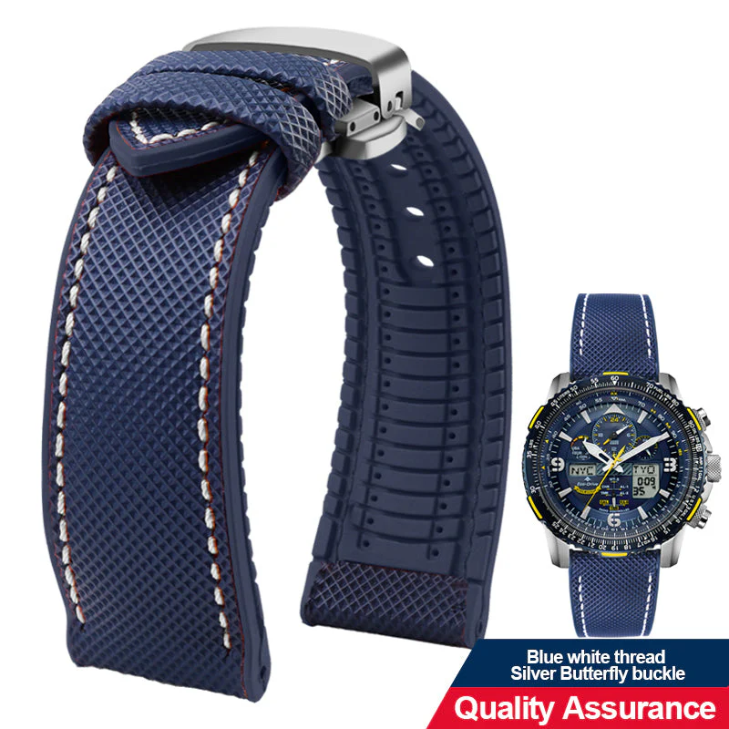 Breathable Rubber Canvas Watch Strap - Image 29