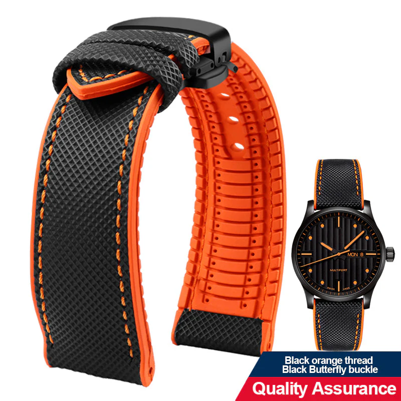 Breathable Rubber Canvas Watch Strap - Image 34