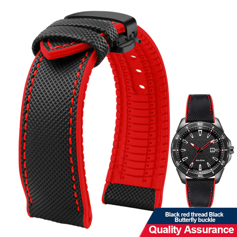 Breathable Rubber Canvas Watch Strap - Image 36