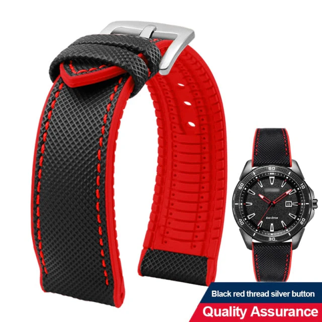 Breathable Rubber Canvas Watch Strap - Image 4