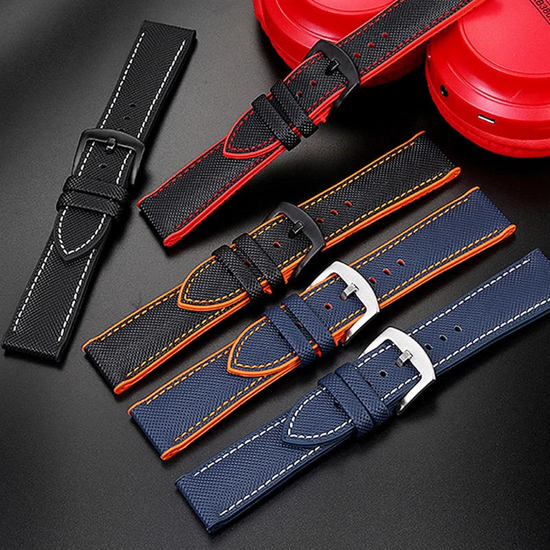 Breathable Rubber Canvas Watch Strap - Image 5