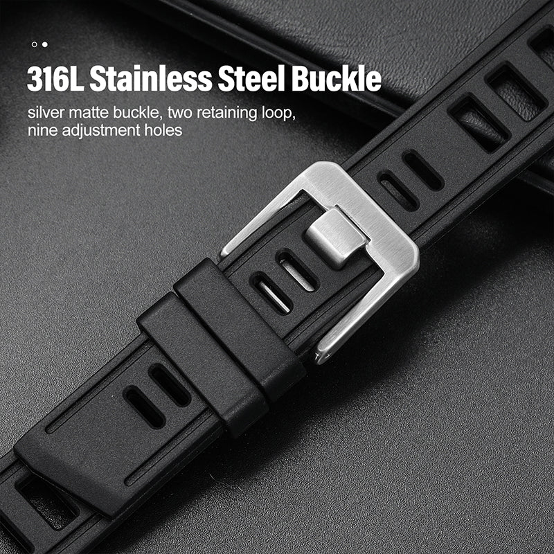 Premium Grade Rubber Dive Watchband - Image 5