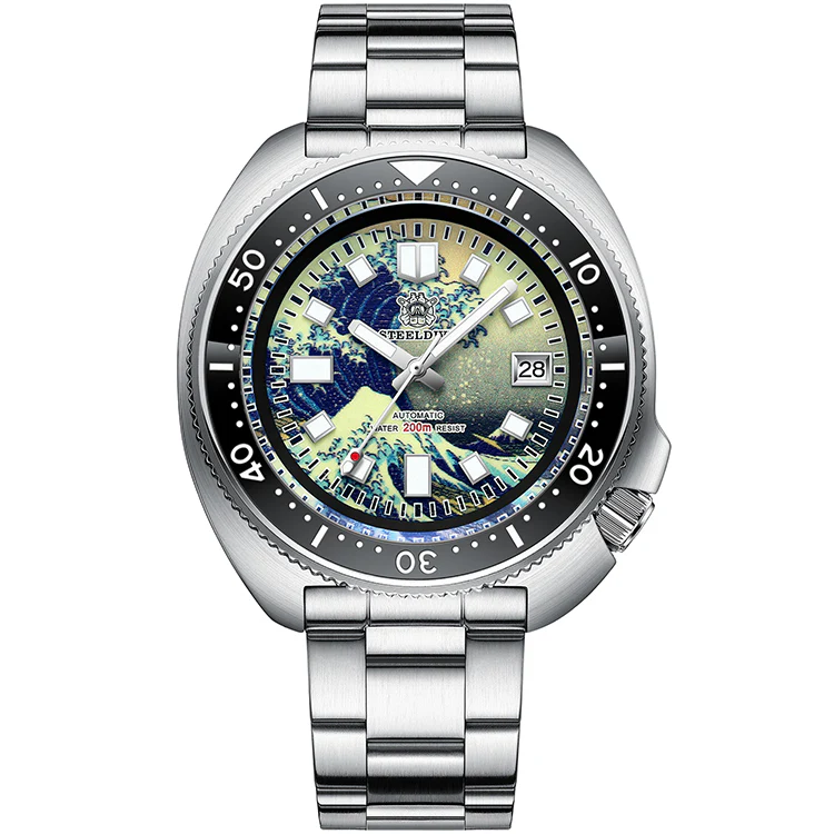 Steeldive SD1970 Great Wave Turtle Diver Watch - Image 10