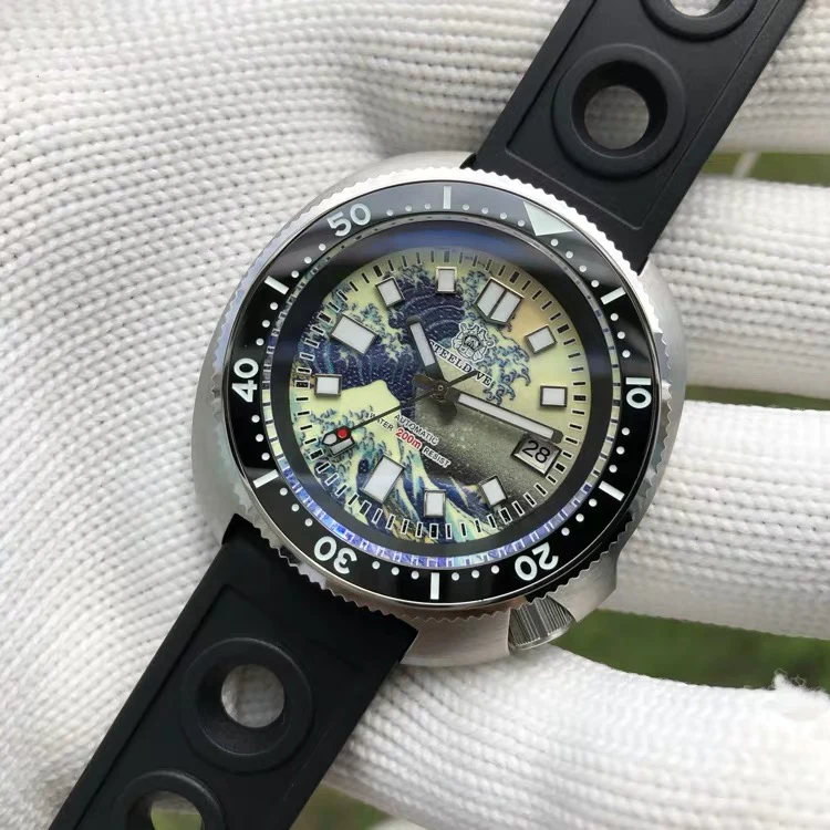 Steeldive SD1970 Great Wave Turtle Diver Watch - Image 3