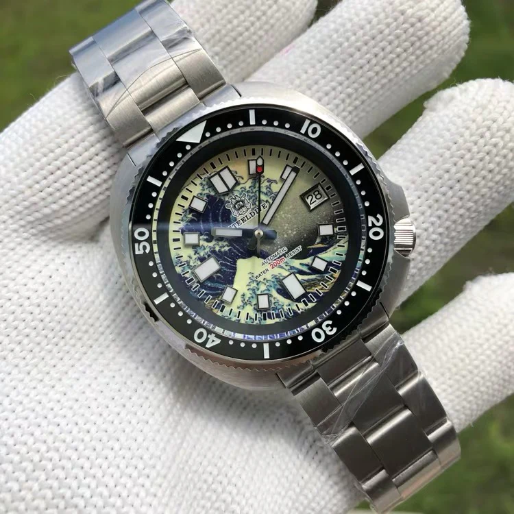 Steeldive SD1970 Great Wave Turtle Diver Watch - Image 4