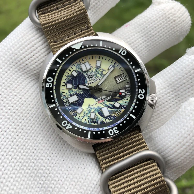 Steeldive SD1970 Great Wave Turtle Diver Watch - Image 7