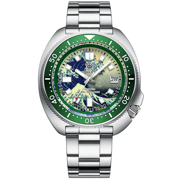 Steeldive SD1970 Great Wave Turtle Diver Watch - Image 9