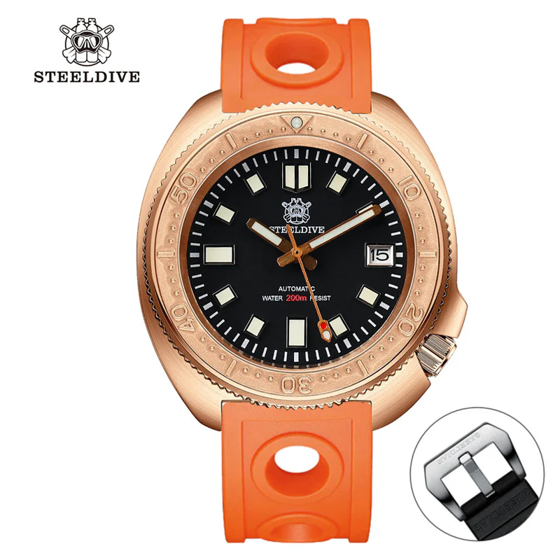 Steeldive SD1970S Bronze 6105 Turtle Diving Watch V2 - Image 3