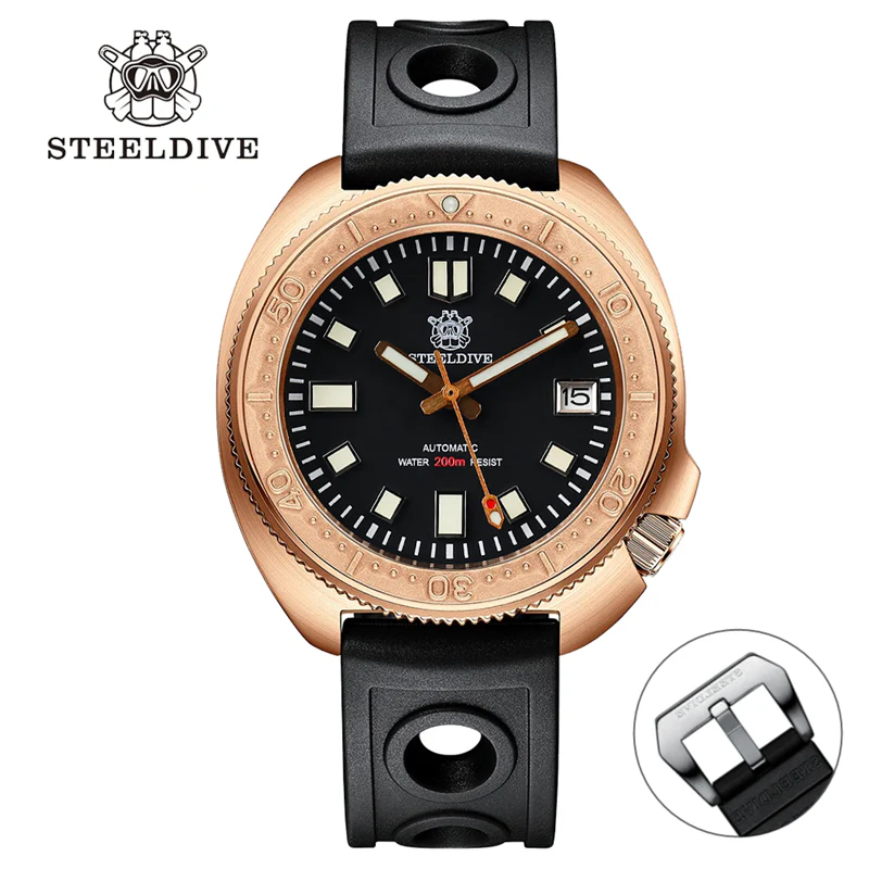 Steeldive SD1970S Bronze 6105 Turtle Diving Watch V2 - Image 5