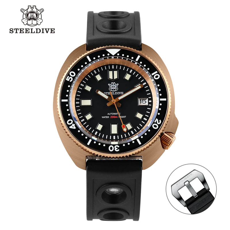 Steeldive SD1970S Bronze 6105 Turtle Diving Watch V2 - Image 7