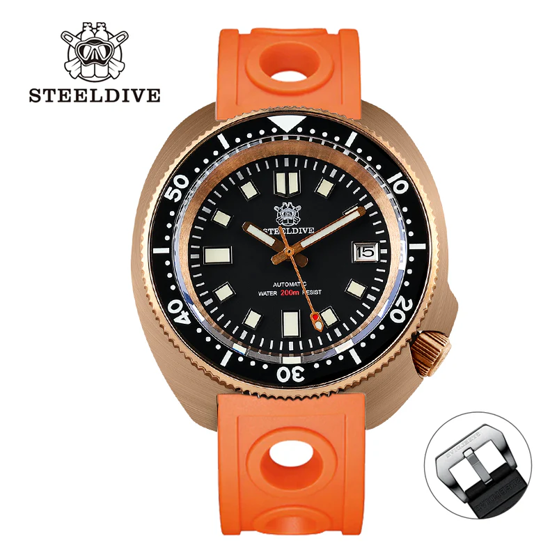 Steeldive SD1970S Bronze 6105 Turtle Diving Watch V2 - Image 8