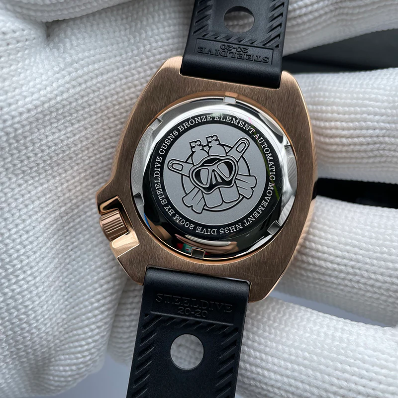 Steeldive SD1970S Bronze 6105 Turtle Diving Watch V2 - Image 9