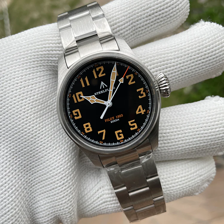 Steelflier 39mm VH31 Pilot Watch SF740V Onion Crown - Image 10