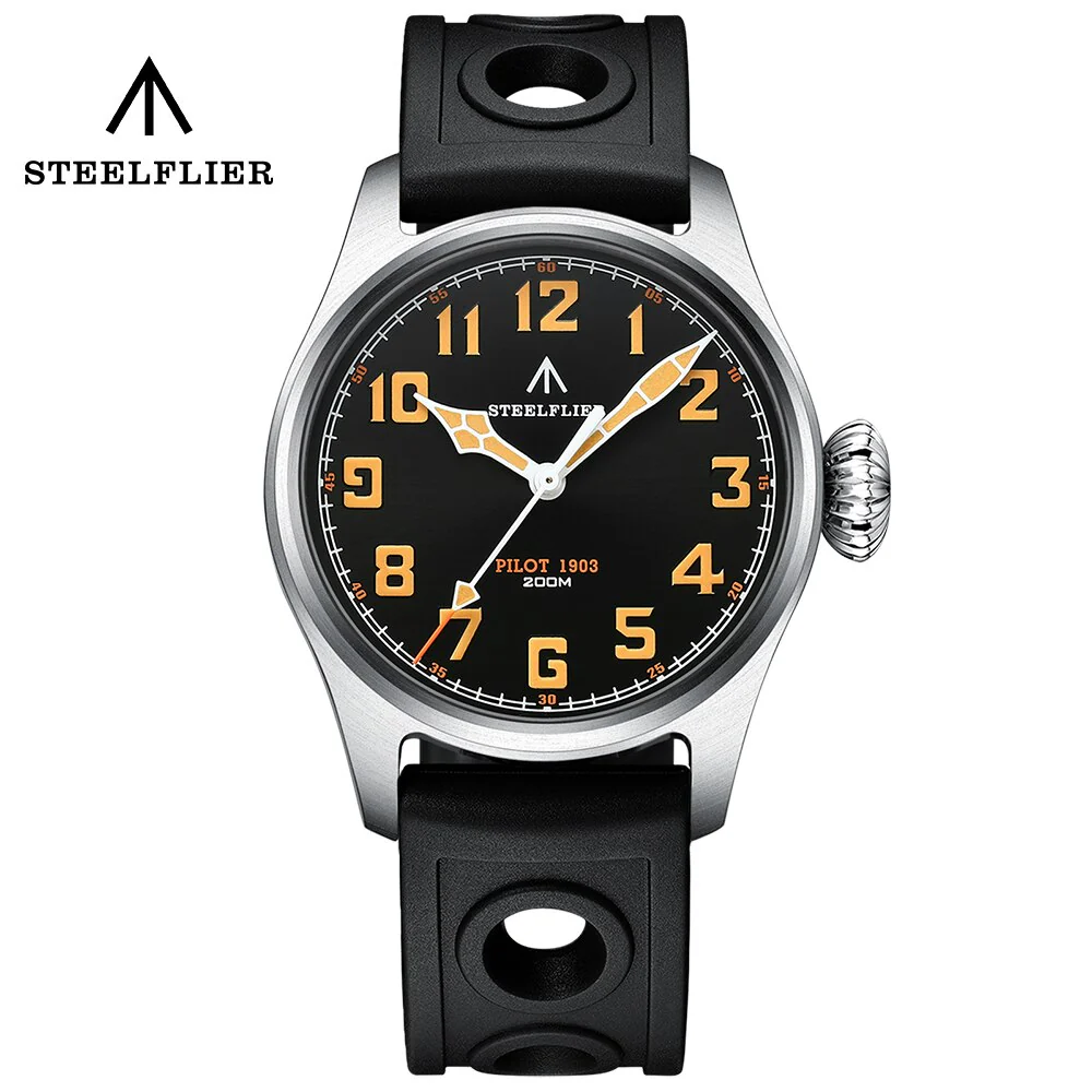 Steelflier 39mm VH31 Pilot Watch SF740V Onion Crown - Image 4