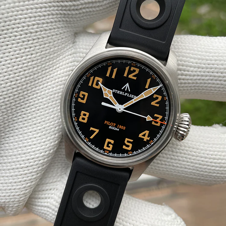 Steelflier 39mm VH31 Pilot Watch SF740V Onion Crown - Image 6