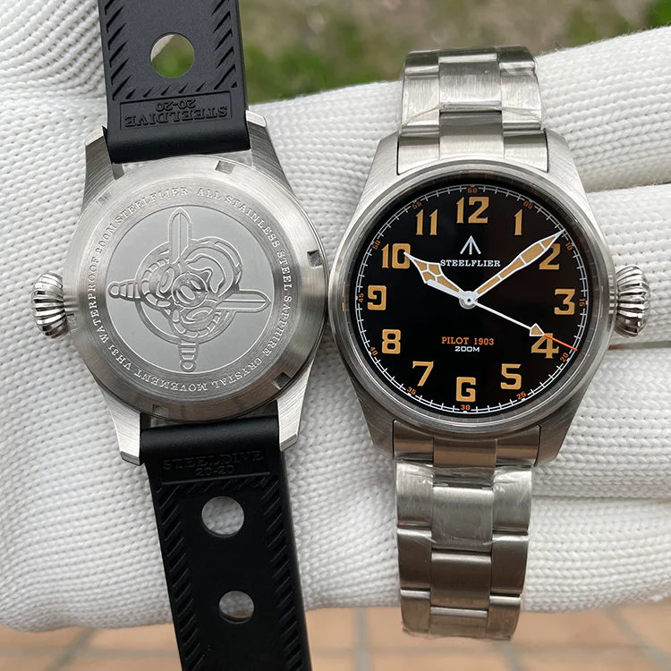Steelflier 39mm VH31 Pilot Watch SF740V Onion Crown - Image 9