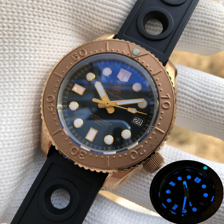Steeldive SD1968S Bronze MM300 Monobloc Watch - Image 6