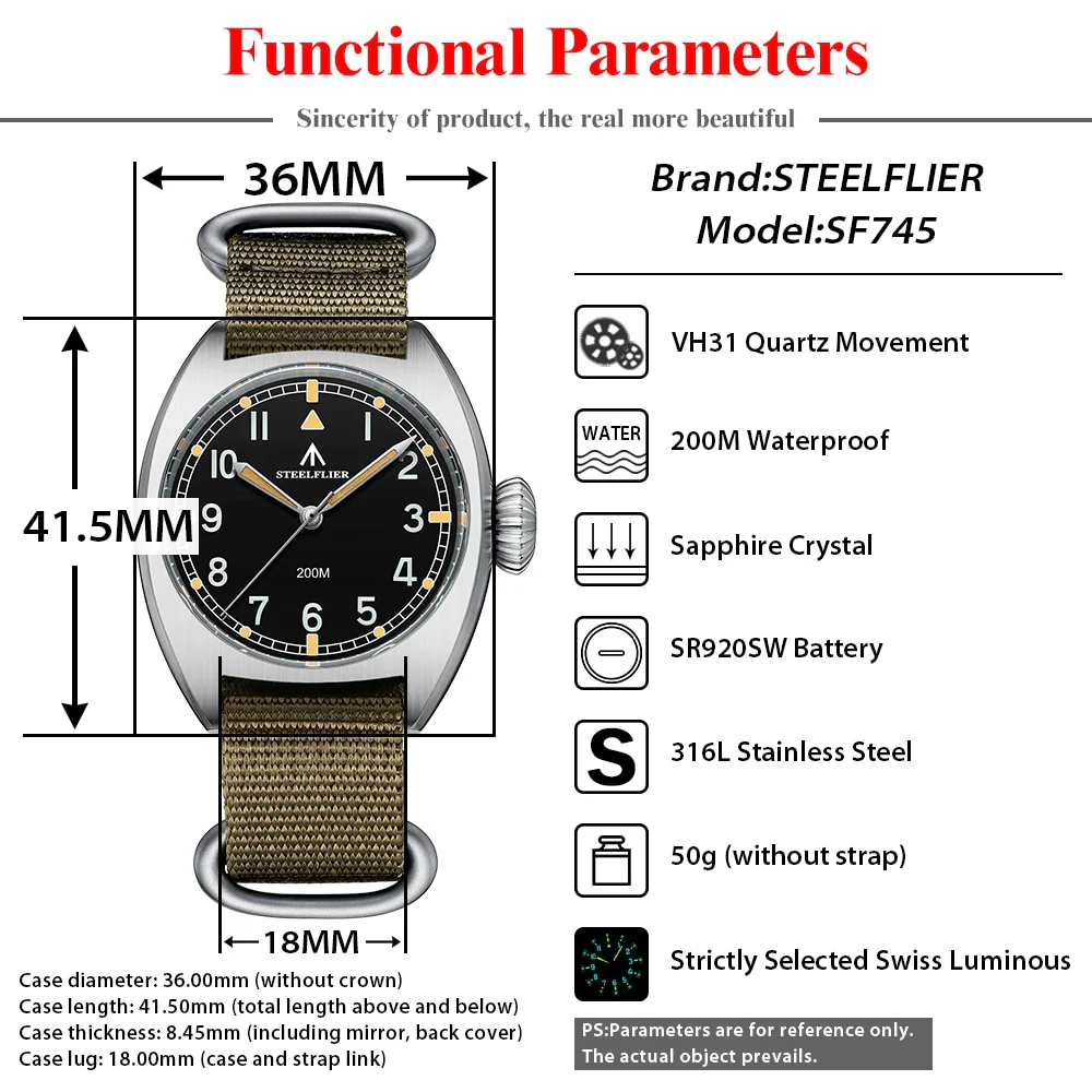 â
Hot Dealsâ
Steelflier SF745 British Army W10 Quartz Field Watch - Image 10