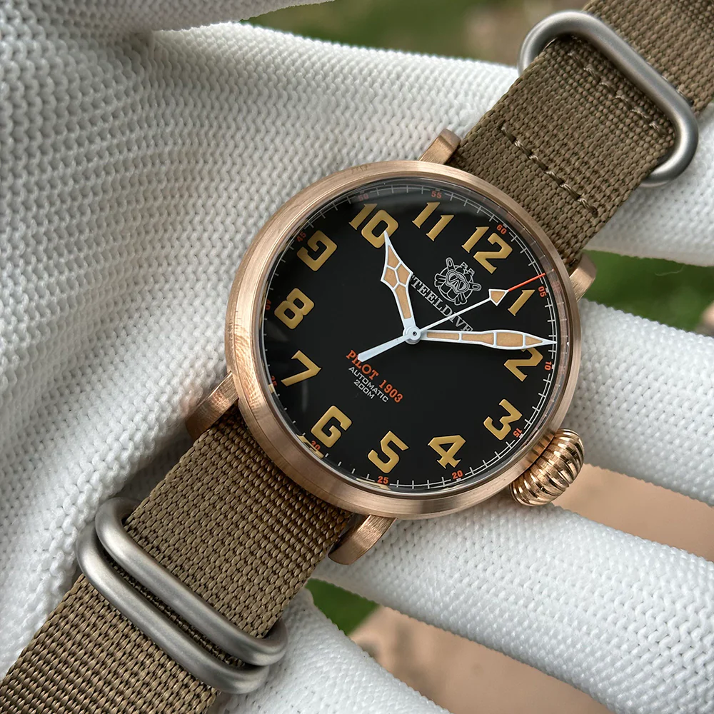 Steeldive SD1903S Bronze Pilot Men Watch - Image 6