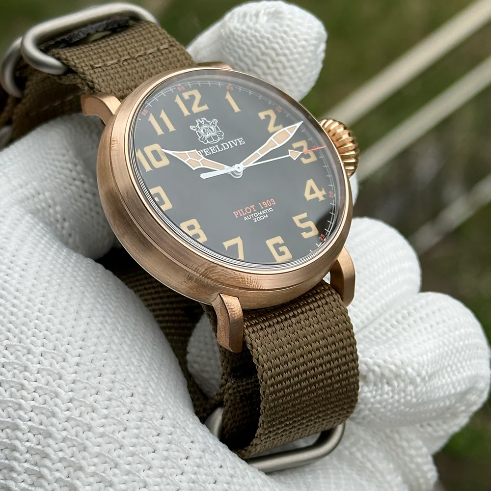 Steeldive SD1903S Bronze Pilot Men Watch - Image 7