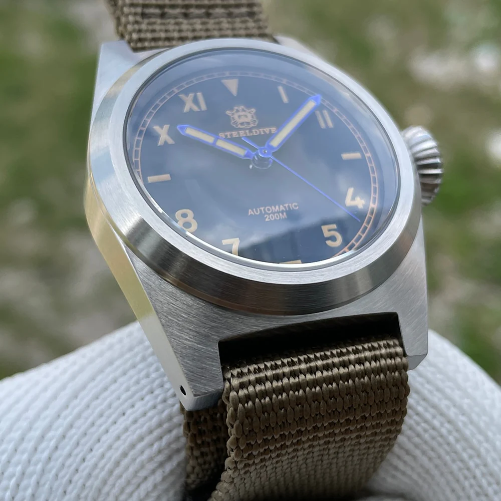 Steeldive SD1904 NH35 Vintage Military Pilot Watch - Image 11