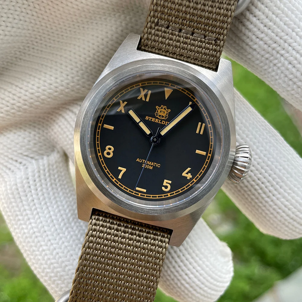 Steeldive SD1904 NH35 Vintage Military Pilot Watch - Image 6
