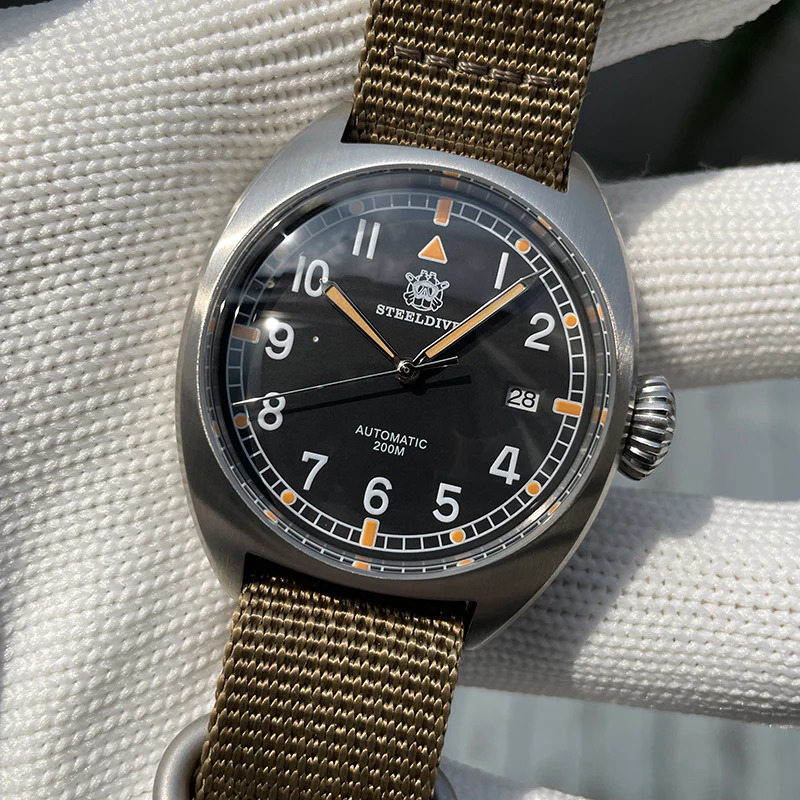 ★Hot Deals★Steeldive SD1907P 40mm W10 Military Automatic Watch