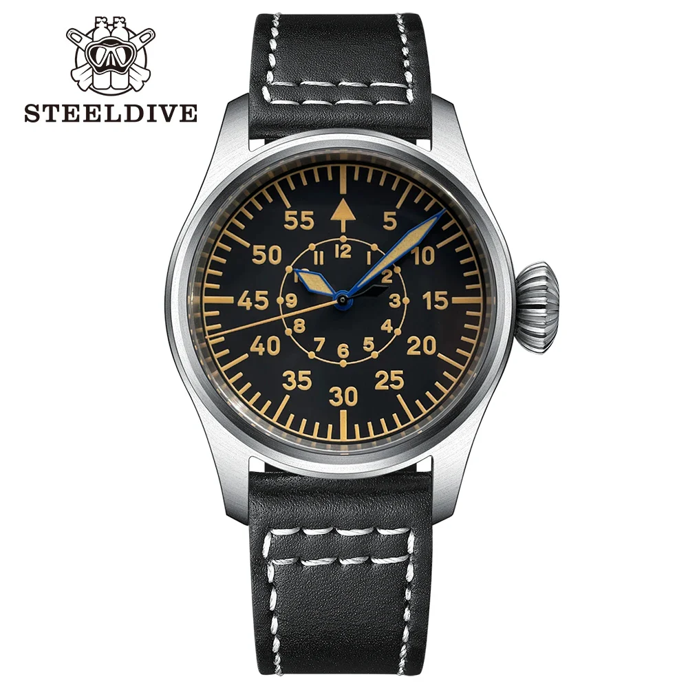 Steeldive SD1928B Retro Militarty Pilot Watch - Image 4