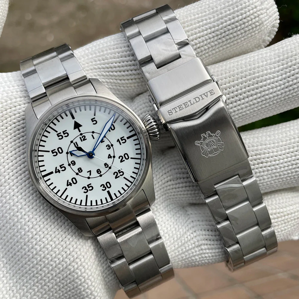 Steeldive SD1928B Retro Militarty Pilot Watch - Image 5