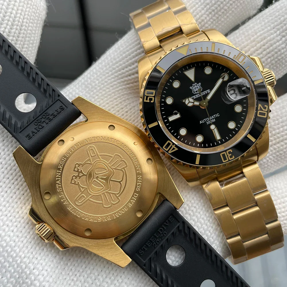 ★Hot Deals★Steeldive SD1953IPG Golden Sub Dive Watch - Image 3