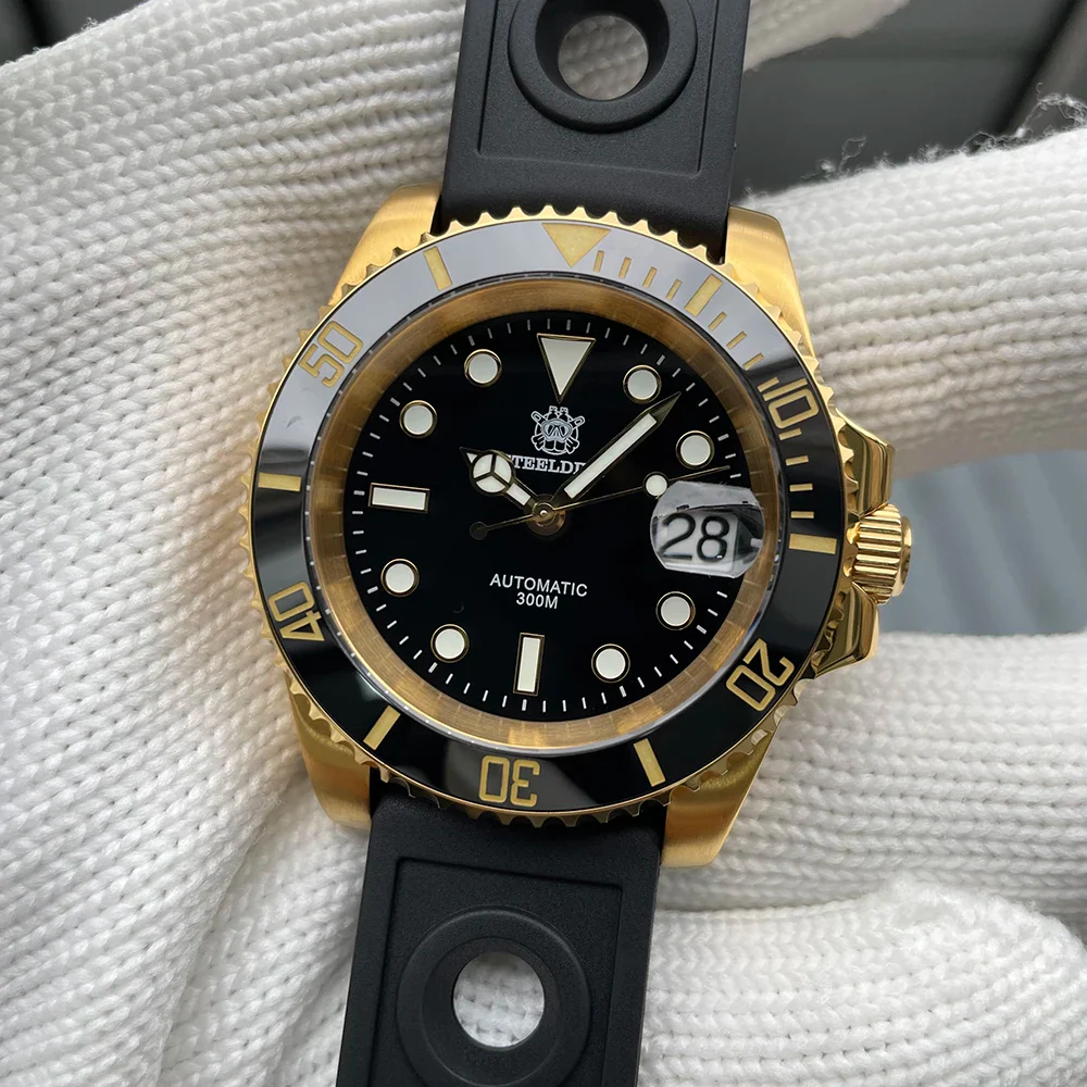 ★Hot Deals★Steeldive SD1953IPG Golden Sub Dive Watch - Image 5