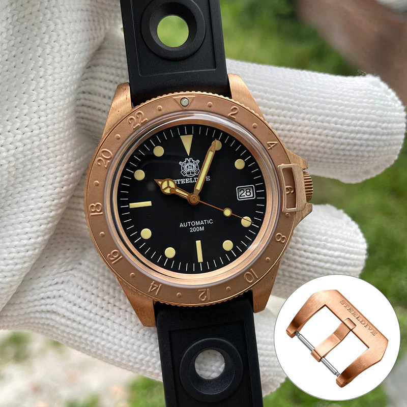 STEELDIVE SD1966S Top Hat Sapphire Bronze Watch V2 - Image 17
