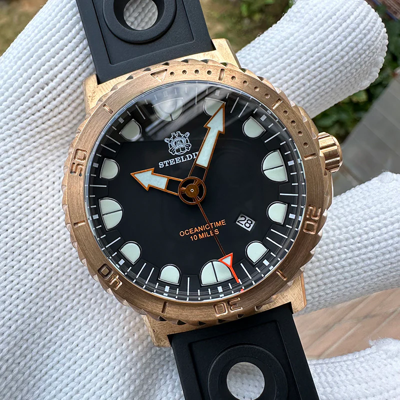 Steeldive SD1982S Cusn8 Bronze 46.5MM 25000M Diver Watch - Image 4