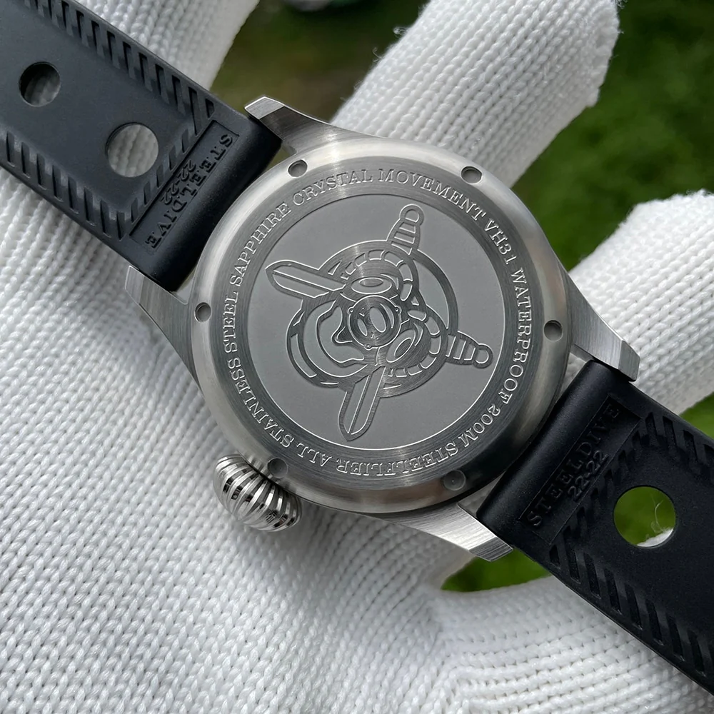 Steeldive SF743 43mm Big Pilot Quartz Watch - Image 11