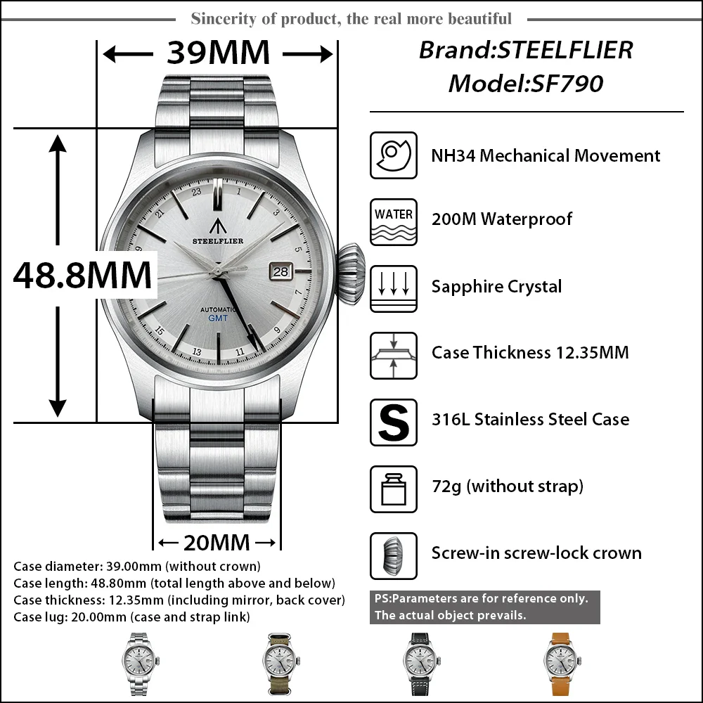 Steelflier SF790 GS NH34 GMT Automatic Watch - Image 6