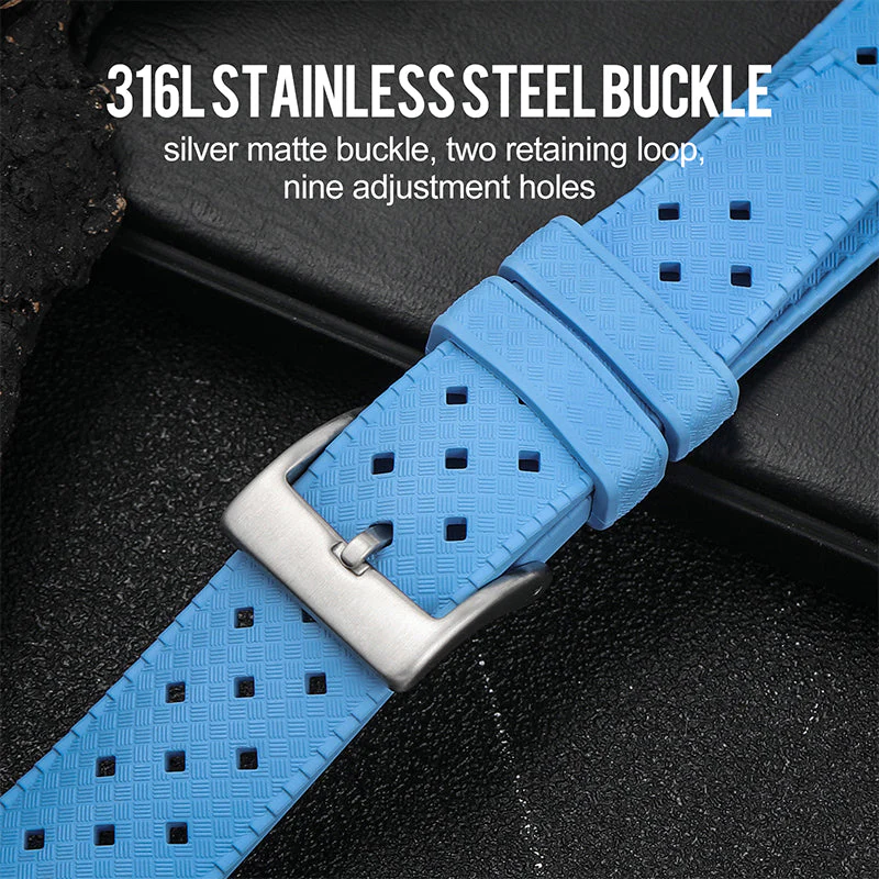 Premium-Grade Tropical FKM Rubber Watch Strap - Image 16