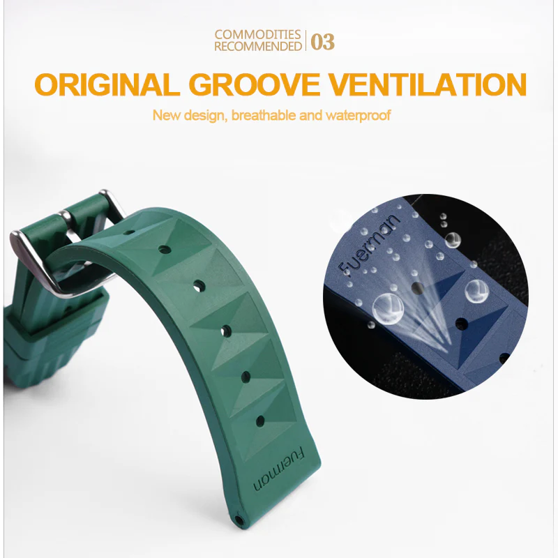 ★Special Offer★ High Quality Waffle Rubber Watch Band - Image 5